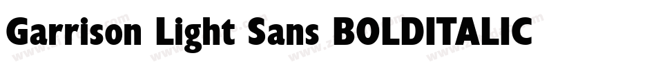 Garrison Light Sans BOLDITALIC字体转换